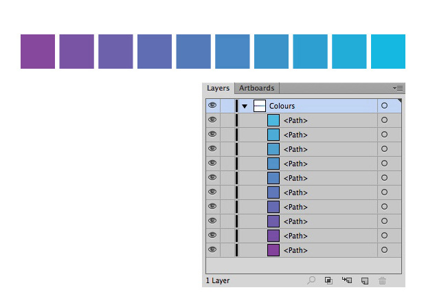 Create a Blending Color Scheme with the Blend Tool in Illustrator