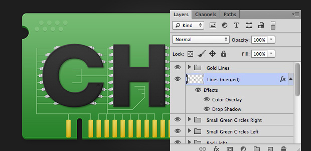 Create a Computer Chip Text Effect in Photoshop