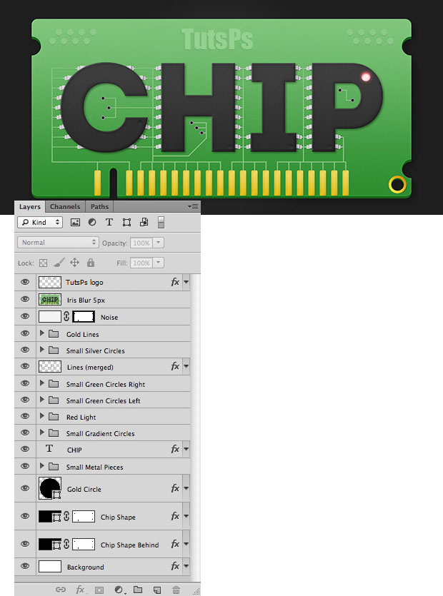 Create a Computer Chip Text Effect in Photoshop