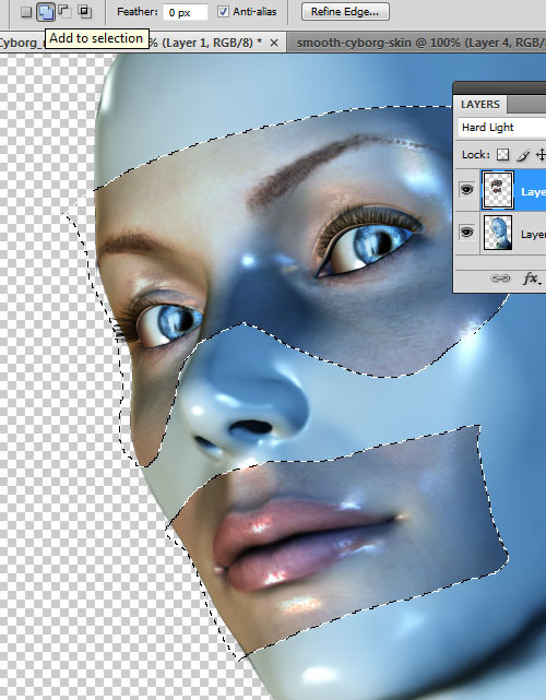 Create a cyborg with photoshop - Step :adding human qualities to a cyborg cbs4 Create a Cyborg With Photoshop