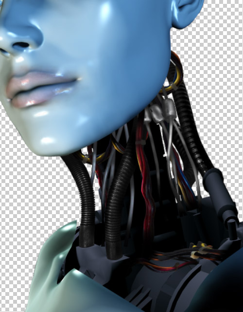 Create a cyborg with photoshop - Step :highlight wires and tubes cbs18 Create a Cyborg With Photoshop