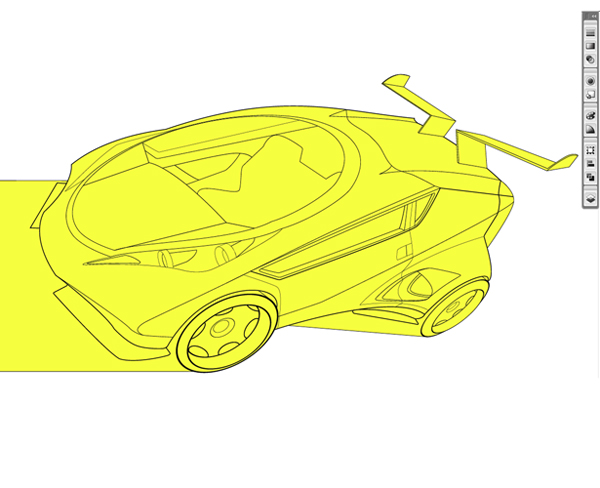 Draw a concept car in Illustrator